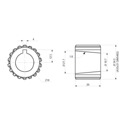 2 x GR2 siurblio ir guolio jungiamoji mova
