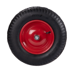 2 x Tvirtas karučio ratas, pneumatinis, 400x80 mm, 4.00-8 2PR, su ašimi