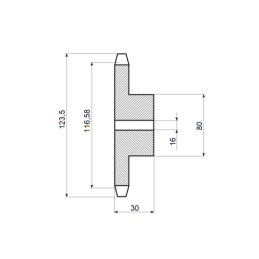 2 x Grūdintas grandinės žvaigrutis 23 dantų 5/8" grandinei 10 B-1