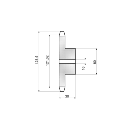2 x Grūdintas grandinės žvaigrinis 24 dantų 5/8" 10B-1 grandinei