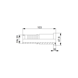 2 x Tiesus jungiamasis elementas SFS 1" DN20 1SN 2SN 4SN + tarpinė