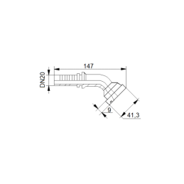 2 x Kampinis jungiamasis elementas SFS-45 3/4" DN20 1SN 2SN 4SN