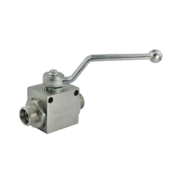 2 x Hidraulinis rankinis rutulinis vožtuvas, 2 padėčių, 2/2, atidarymo/uždarymo tipo, sriegis: M16x1.5, srautas: 20L/min, maks. 