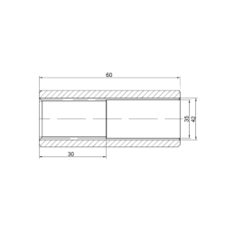 2 x Z18 42x35 daugiklio siurblio sankabos įvorė su įdėklu