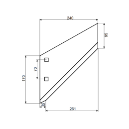 Ražienų kultivatoriaus dešinysis pjovimo peilis