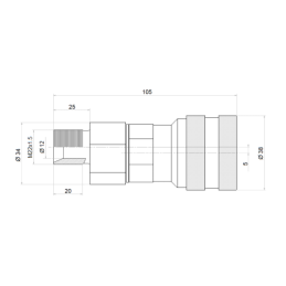 Hidraulinė greitoji jungtis, ekscentrinė, europinė, su minkšta lizdu, stūmimo tipo G1/2"
