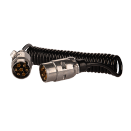 Spiralinio laido 7/12 V ilgis: 3 m metaliniai kištukai