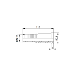 Tiesus jungiamasis elementas SFL 1 1/4" DN25 1SN 2SN 4SN + tarpinė