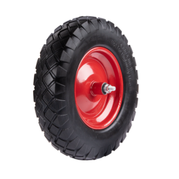 Karučio ratas, bekamerinis, 400x80 mm, 4.00-8, komplektuojamas su ašimi