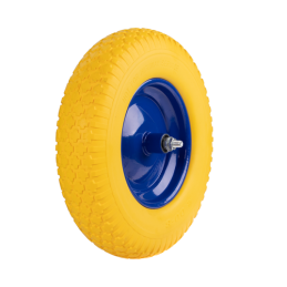 Tvirtas karučio ratas 400x80mm 4.00-8 su ašimi