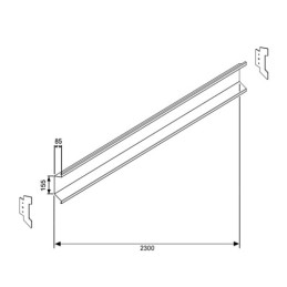 Galinio buferio šviesos spindulys puspriekabėms, karštai valcuotas, 2300 mm, su privirinamais šonais