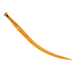 Sutvirtintas kaltinis viršutinis uždarymo dantis, lenktas, priekiniam krautuvui, krokodilo tipo, 680 mm M22x1.5