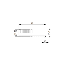 Tiesus jungiamasis elementas SFS 1 1/4" DN25 1SN 2SN 4SN + tarpinė