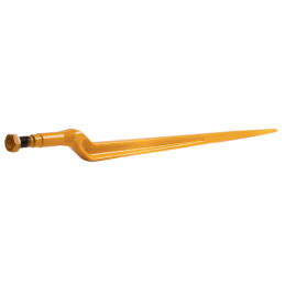 Sustiprintas kaltinis, nulaužtas, lenktas apatinio krautuvo dantis krokodilo formos 880 mm M22x1.5