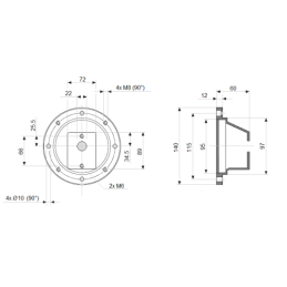 Varpo jungtis G63 D:140 0,5 grupės siurbliui ir 0,12–0,25 kW varikliui