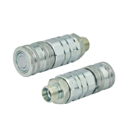 Plokščia sausa hidraulinė greito prijungimo jungtis, lizdas, išorinis sriegis M22x1.5