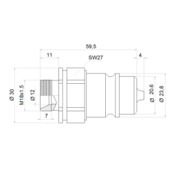 Hidraulinio slėgio matavimo rinkinys, 250 barų slėgio matuoklis, 1000 mm žarna ir europinis kištukas