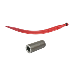 Kaltas viršutinis dantis, išlenktas krautuvo krokodilo ilgiui: 680 mm, sriegis: M22x1,5, komplekte yra su suvirinimo įvore.