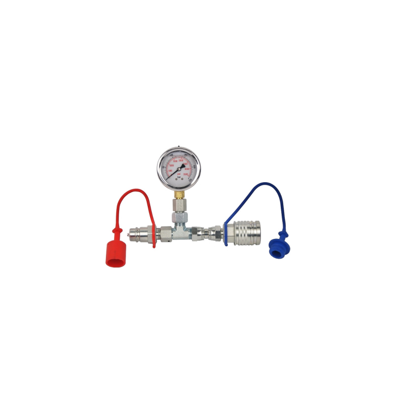 Glicerino manometras, ciferblato skersmuo 63 mm, slėgio matavimo diapazonas 0–400 barų, pridedamas prie „Euro ISO“ greitųjų jung