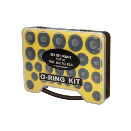 JCB sandariklių komplektas, juodas NBR90, 740 dalių