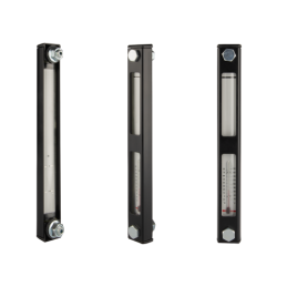 Alyvos lygio indikatorius bake su LVA tipo termometru, skylių atstumas 254 mm, sriegis M12x1,75