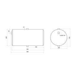 Universalus metalinis hidraulinės alyvos bakas, talpa 10 litrų, statinė
