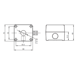 Korpusas su trijų padėčių elektrine valdymo svirtimi su spyruokline padėties nustatymo funkcija