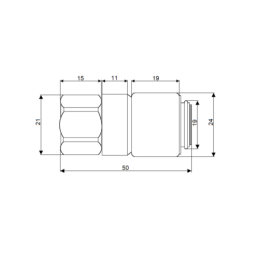 FASTER 1/4 colio 420 strypų prisukamas greitasis jungiklis