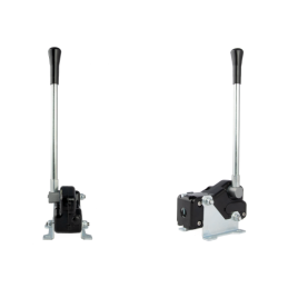 Hidraulinio skirstytuvo valdymo svirtis, papildomas korpusas su pagrindo tvirtinimu