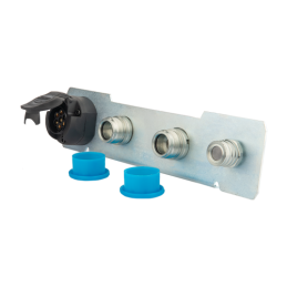 Galinis lizdų skydelis, 2 prisukamos greitosios jungtys M36x1.5 su sriegiu M22x1.5 vamzdžiams, 7 kontaktų elektros lizdo komplek