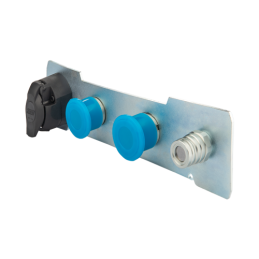 Galinis lizdų skydelis, 2 prisukamos greitosios jungtys M36x1.5 su sriegiu M22x1.5 vamzdžiams, 7 kontaktų elektros lizdo komplek