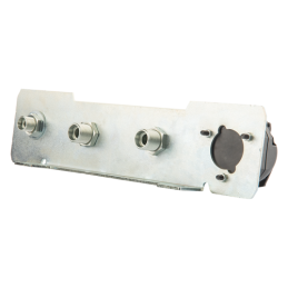 Galinis lizdų skydelis su 2 greitomis jungtimis, euro lizdais, M22x1,5, 7 kontaktų elektros lizdų komplektas, C 360