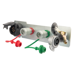 Galinis lizdų skydelis 2 greitos jungtys euro lizdai M22x1.5 elektros lizdas 7 kontaktų oro jungties pilnas komplektas c 360