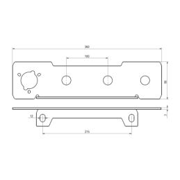 Galinis lizdų skydelis 2 greitos jungtys euro lizdai M22x1.5 elektros lizdas 7 kontaktų oro jungties pilnas komplektas c 360