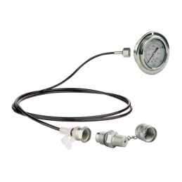 Serviso rinkinys alyvos slėgiui matuoti ir hidraulinės sistemos diagnostikai. 400 barų slėgio matuoklis + 2000 mm žarna su 1/4 c