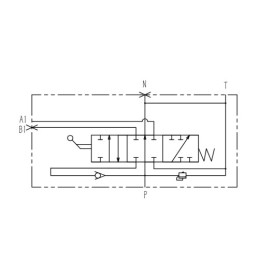 Hidraulinis skirstytuvas 1 sekcijos 40L su stūmoklio sekcija ir skląsčiu „Hydrolider“