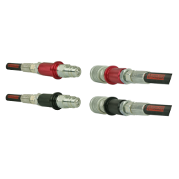 Du komplektai greitųjų jungčių „Euro Iso“ M18x1.5 kištukas + lizdas su spalvotais žymekliais