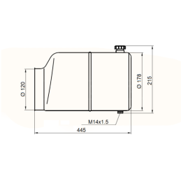 10 litrų metalinis bakas AC ir DC maitinimo šaltiniams