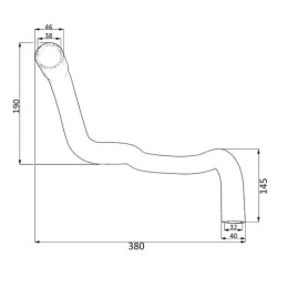 Apatinė sustiprinta radiatoriaus žarna Ursus C-330 vairo stiprintuvui