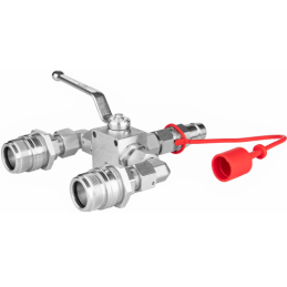 Hidraulinis skirstytuvas. 3/2 hidraulinis rutulinis vožtuvas + greitos jungtys