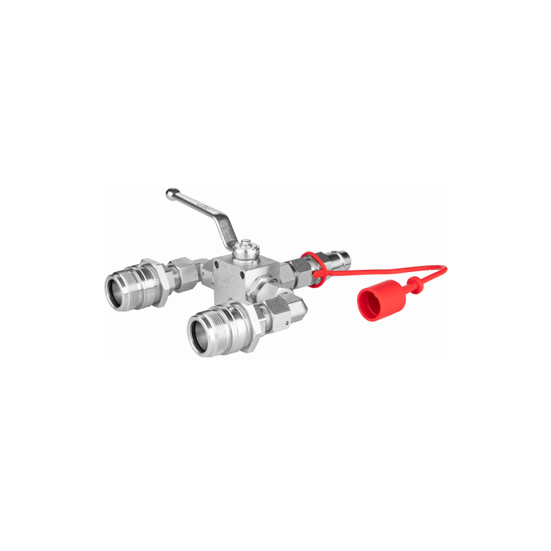 Hidraulinis skirstytuvas. 3/2 hidraulinis rutulinis vožtuvas + greitos jungtys