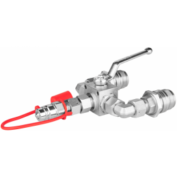 Hidraulinis skirstytuvas. 3/2 hidraulinis rutulinis vožtuvas + greitos jungtys