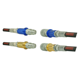 Du komplektai greitųjų jungčių „Euro Iso“ M22x1.5 kištukas + lizdas su spalvotais žymekliais