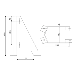 Sandėlio stelažų kolonos buferio kojos dangtelis
