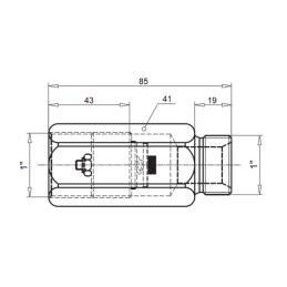 Pilnai sukomplektuotas VUBA apsauginis vožtuvas, korpuso tipas AB, sriegis: 1 colio, srautas: 180 l/min., maks. slėgis: 350 bar.