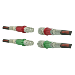 Du komplektai greitųjų jungčių „Euro Iso“ M22x1.5 kištukas + lizdas su spalvotais žymekliais