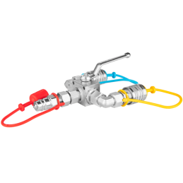 Hidraulinis skirstytuvas. 3/2 hidraulinis rutulinis vožtuvas + greitos jungtys