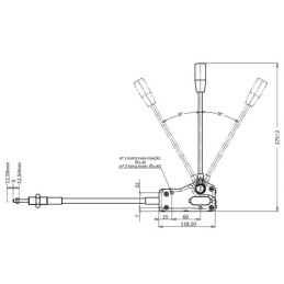 sekcijos skirstytuvo valdymo svirtis su trosu 2000