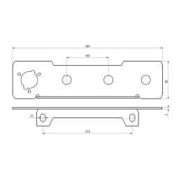 Galinis lizdų skydelis 2 greitos jungtys euro lizdai M22x1.5 elektros lizdas 7 kontaktų oro jungties pilnas komplektas c 360