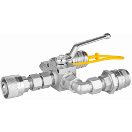 Hidraulinis skirstytuvas. 3/2 hidraulinis rutulinis vožtuvas + greitos jungtys